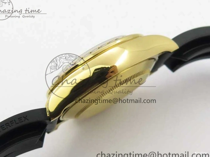 MiroTime 0124 Daytona 116589RBOW YG Rainbow Crystal BLF Best Edition Black Dial on Rubber Strap A EasyMatch 3238